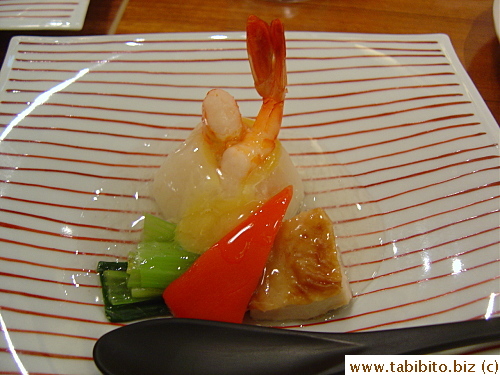 Some chilled prawn dish