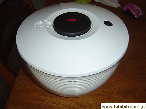 Oxo salad spinner, great kitchen essential
