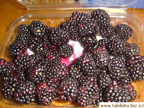 The blackberries were tart