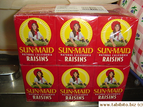 and a 24-box raisins