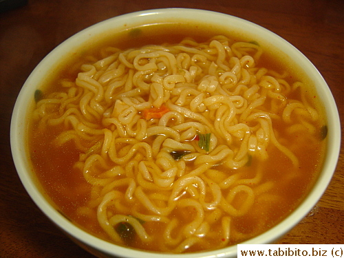 The noodles are VERY spicy!