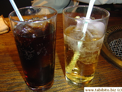 Our drinks (coke and something)