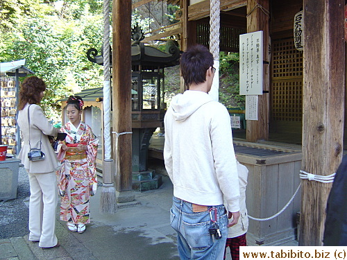 A girl in full kimono