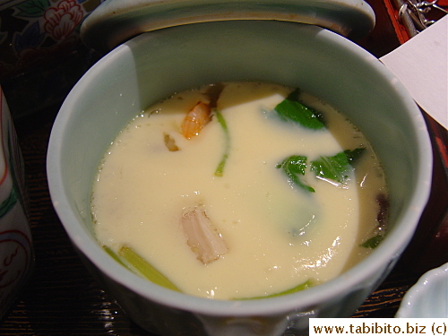 Steamed savory egg custard, yum