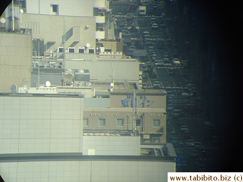 Of course with the telescope, you can see very far objects such as the hotel Serlina and David stayed at!