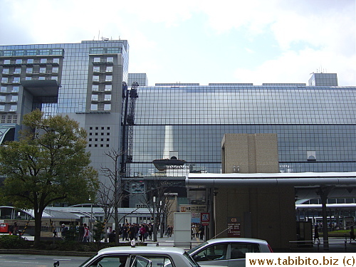 Kyoto Tower reflection on Kyoto Station