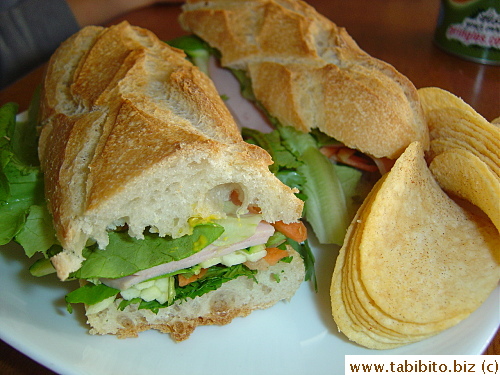 Dinner was Banh Mi sandwich and Jalapeno Pringles