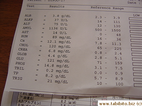 Urinalysis and CBC result