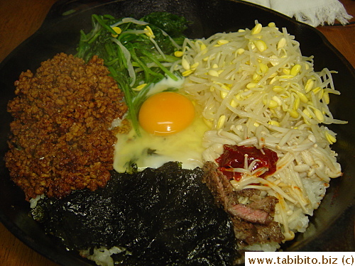 Homemade bibimbap totally works in a cast iron pan