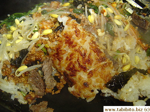 Delicious crunchy rice crust on the bottom