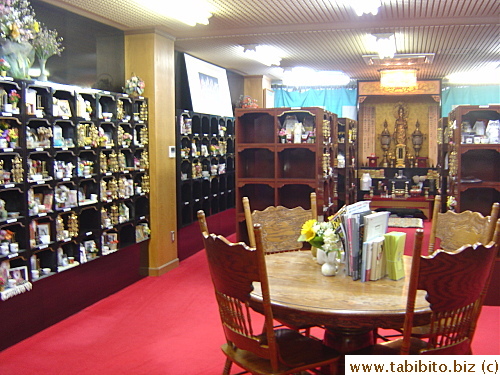 We waited on the third floor and spent some time checking out the interesting shrines