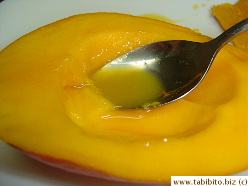 They're so juicy that a few scoops resulted in a pool of juice