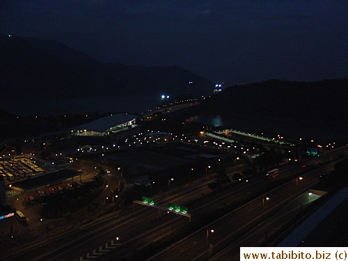 Window view at night