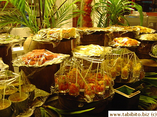 Dessert table before they were open for diners