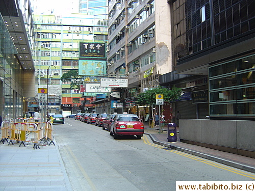 Looking left on the side entrance (brand new MTR exit on the right side of the photo)