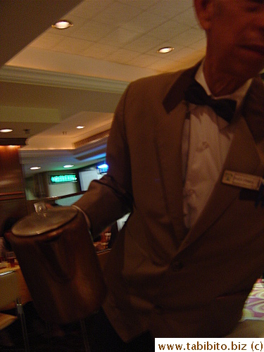 A glimpse of our elderly waiter