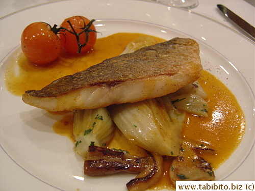 KL's fish entree, predictable taste