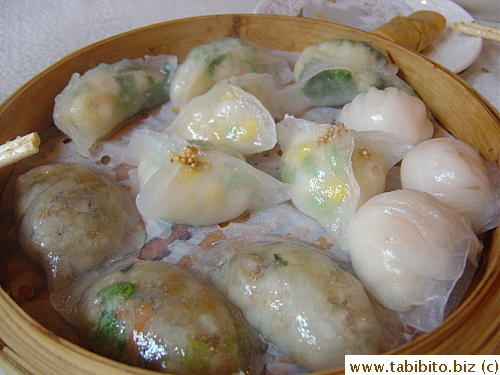 Assortment of dumplings