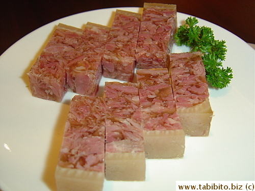 Pork in aspic HK$48, a bit over-seasoned