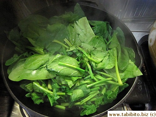 followed by the spinach