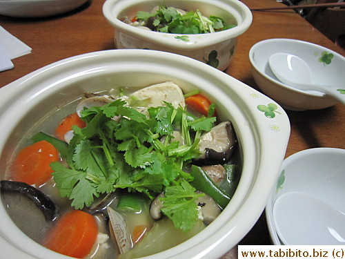 First dish with the new pot: Seafood and tofu and veggies soup/stew