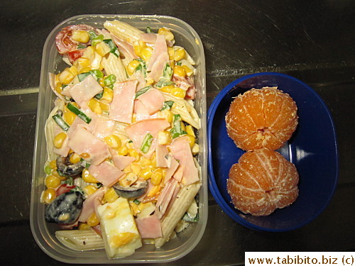 Pasta salad, mandarin