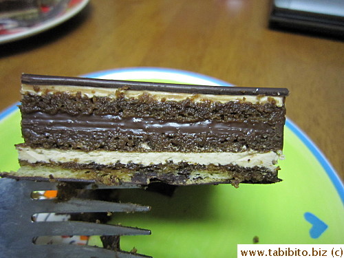Seven layers of coffee and chocolate stuff