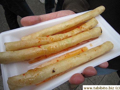 Prawn spring rolls 500Yen/US$5.5