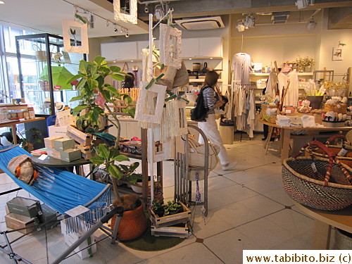 Just inside the store