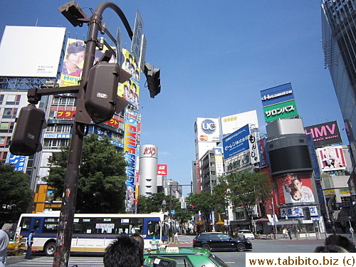 To get to Viron, cross the big intersection outside Shibuya Station and enters the street between the big TV screen and 109 building