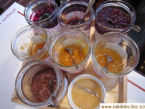 Our tray of confiture was a bit depleted