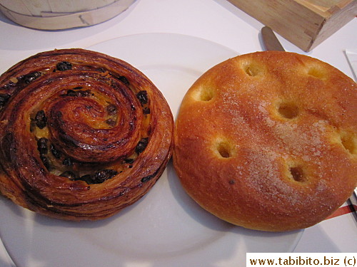 I had pain aux raisins and brioche au sucre