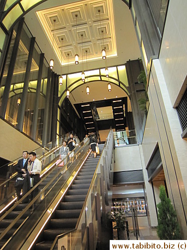 Escalators on the ground floor