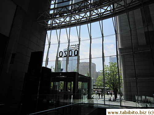 Tokyo Station (covered building in the background) is under renovation