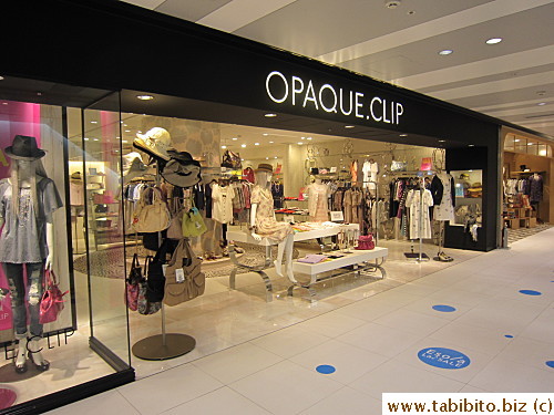 The majority of the shops there are clothing stores