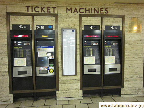 Old-fashioned ticket machines (but computerized)