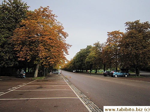 Walking through a set of gates, we walked along this wide road