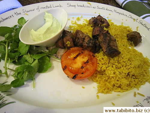 Lamb Kebab on seasoned rice