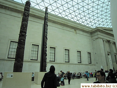 Totem poles in the Great Court