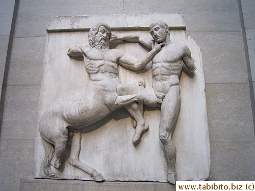 One of the most famous sculptures of the Museum: The Elgin Marbles