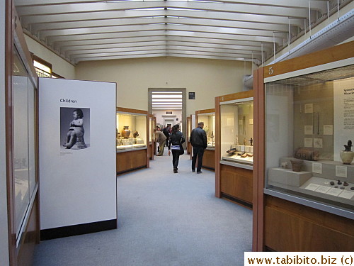 Walking toward one of the Egyptian Rooms