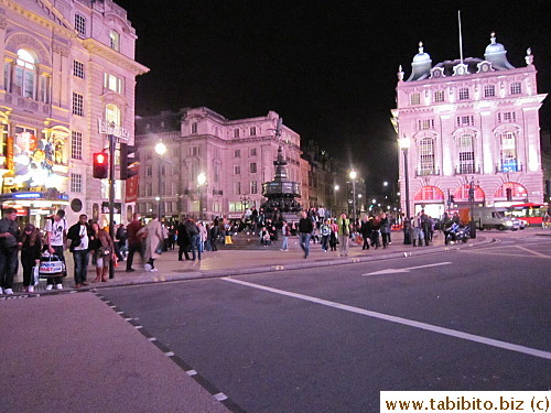 Piccadilly Circus is busy at night too