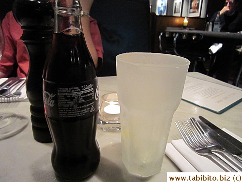 Coke (they are one of the few restaurants that chill the glass too)