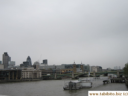 The far bridge is Southwark Bridge