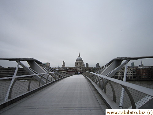 The dome structure ahead is St Paul's Cathedral