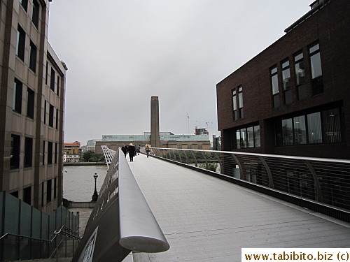 End of our walk on the Millenium Bridge