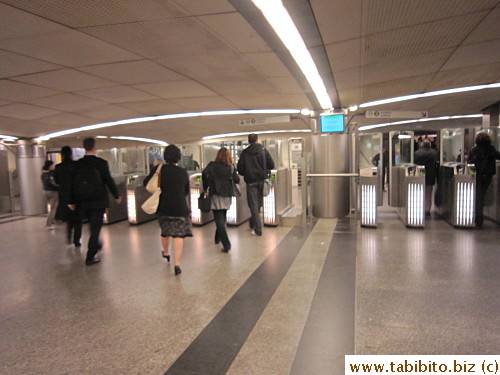 Ticket gates on ground floor