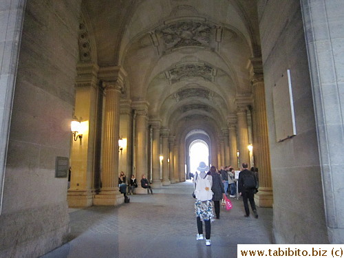 We decided to cross the street and go inside the Louvre for a peek