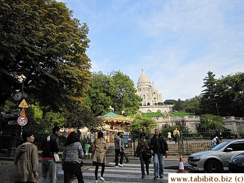 The basilica can be seen from a distance