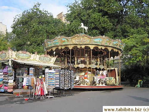 The merry-go-round is one of the location shots of Amelie